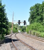 former PRR signal bridge just east of the Stony Brook Station